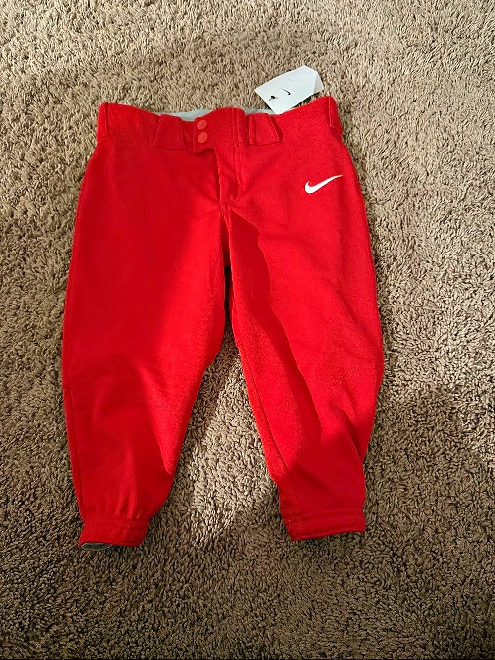 Girls Red softball Pants Size S NWT